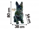 STATUE CHIEN BOULEDOGUE FRANCAIS 80CM - NOIR SPLASH