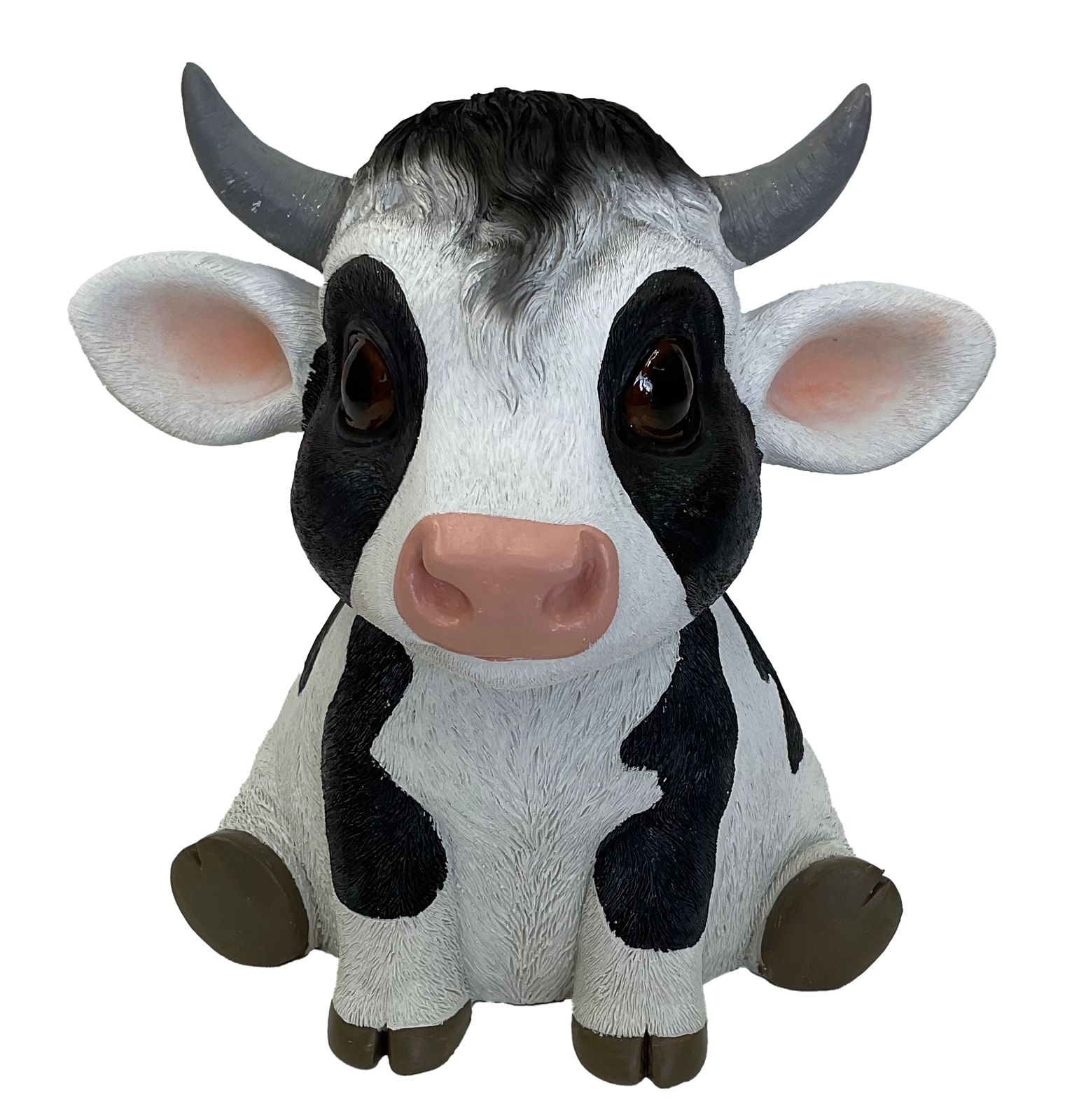 VACHE EN RESINE ASSISE 29 CM