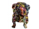 BOULEDOGUE USA EN RESINE SPLASH NOIR 90 CM