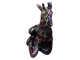 GIRAFE ASSISE EN RESINE 85 CM SPLASH NOIR