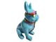 BOULEDOGUE FRANÇAIS EN RESINE LUNETTES/CRAVATE BLEU SMARTIES