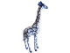 GIRAFE EN RESINE 210 CM MOSAIQUE BLANCHE BLEU