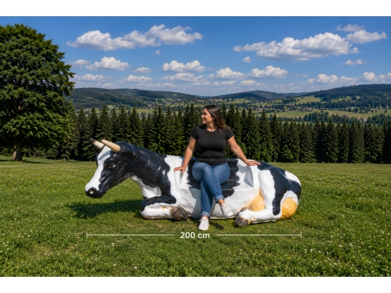 VACHE EN RESINE BANC 198 CM