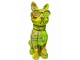 CHAT EN RESINE LUNETTES ET CRAVATE 29 CM