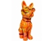 CHAT EN RESINE LUNETTES ET CRAVATE 29 CM