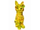 CHAT EN RESINE LUNETTES ET CRAVATE 29 CM