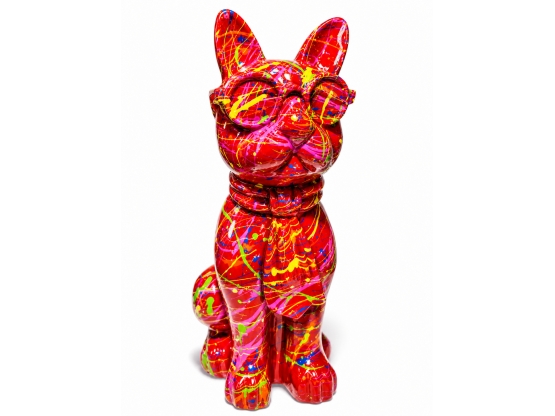 CHAT EN RESINE LUNETTES ET CRAVATE 29 CM CHAT EN RESINE LUNETTES ET CRAVATE 29 CM