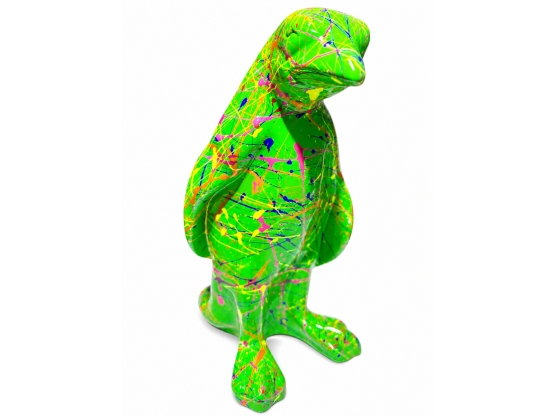 STATUE PINGOUIN EN RESINE 29 CM