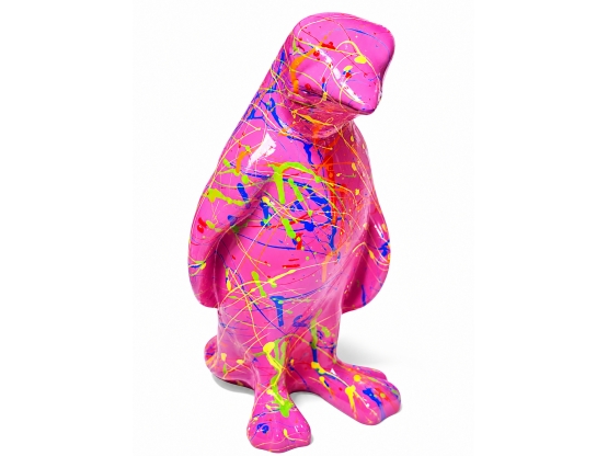 STATUE PINGOUIN EN RESINE 29 CM