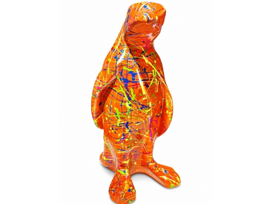 STATUE PINGOUIN EN RESINE 29 CM