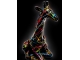 GIRAFE ASSISE EN RESINE 85 CM SPLASH NOIR