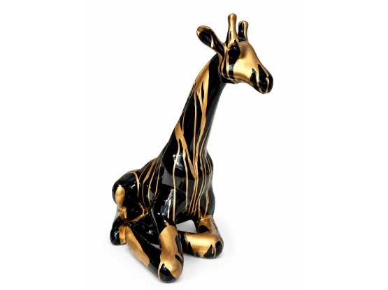 GIRAFE ASSISE EN RESINE 60 CM TRASH GIRAFE ASSISE EN RESINE 60 CM TRASH