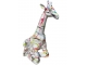 GIRAFE ASSISE EN RESINE 65 CM TRASH