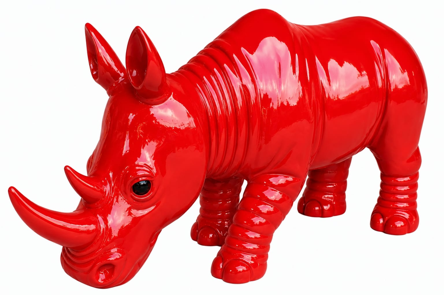 RHINOCEROS EN RESINE LONGUEUR 140 CM