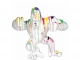 Sculpture en R&eacute;sine Gorille G&eacute;ant Design Trash - 170 cm Blanc multicolore